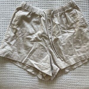 Abercrombie Beige / Tan Linen Shorts